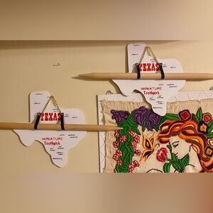 Texas Miniature Toothpick Wall Decor. Vintage. From 70’s